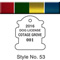 Style#53 Colored Aluminum