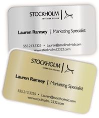 Aluminum Business Cards