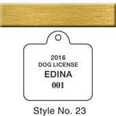 Dog & Cat License Tags- Brass 