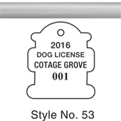 Dog &amp; Cat License Tags - Silver aluminum