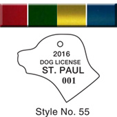 Dog &amp; Cat License Tags - Colored Aluminum
