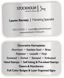 Aluminum Business Cards